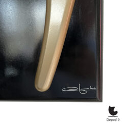 Sculpturale wandklok Reimax Holland Art Deco revival Nederland ca 1980 3