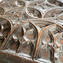 Gothic Revival eiken tracering handgesneden ca 1870 1