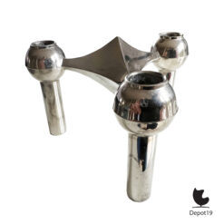 Nagel kandelaar S22 Werner Stoff design Mid-Century Modern modulair chroom 1960s 1