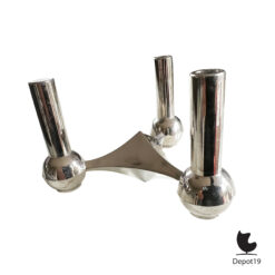 Nagel kandelaar S22 Werner Stoff design Mid-Century Modern modulair chroom 1960s 5