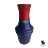 Scheurich 209-18 vaas West Germany keramiek Fat Lava rood blauw 1960s 1