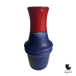 Scheurich 209-18 vaas West Germany keramiek Fat Lava rood blauw 1960s 1