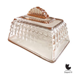 osef Inwald Art Deco persglas boterstolp Rosalin glas – cassettepatroon – ca 1930 3